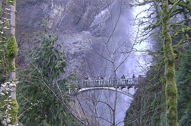 Bridge over Multnomah Falls, Oregon - &copy 2010 S. Larison Danz
